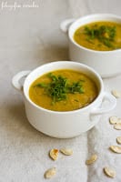 (zupa z pieczonej dyni i marchewki