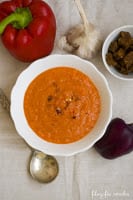 (zupa z pieczonej marchewki i papryki 
