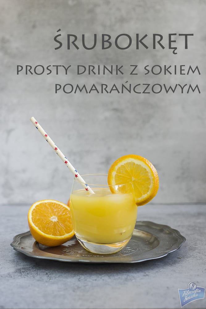 Drink z sokiem z pomarańczy 
