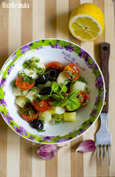 (salatka ze szparagami i pieczonymi pomidorami